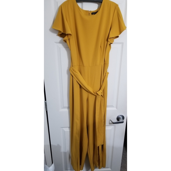 plus size mustard jumpsuit